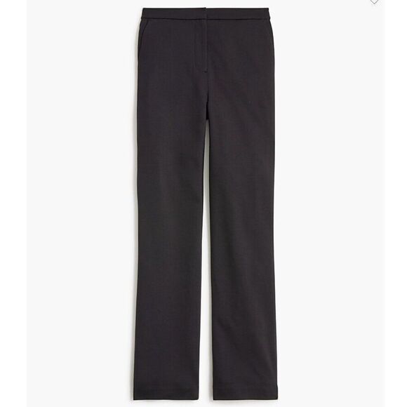NWT J. Crew Factory Ponte Pant, size 8 (runs big), black, viscose/poly/elastane - Picture 1 of 15